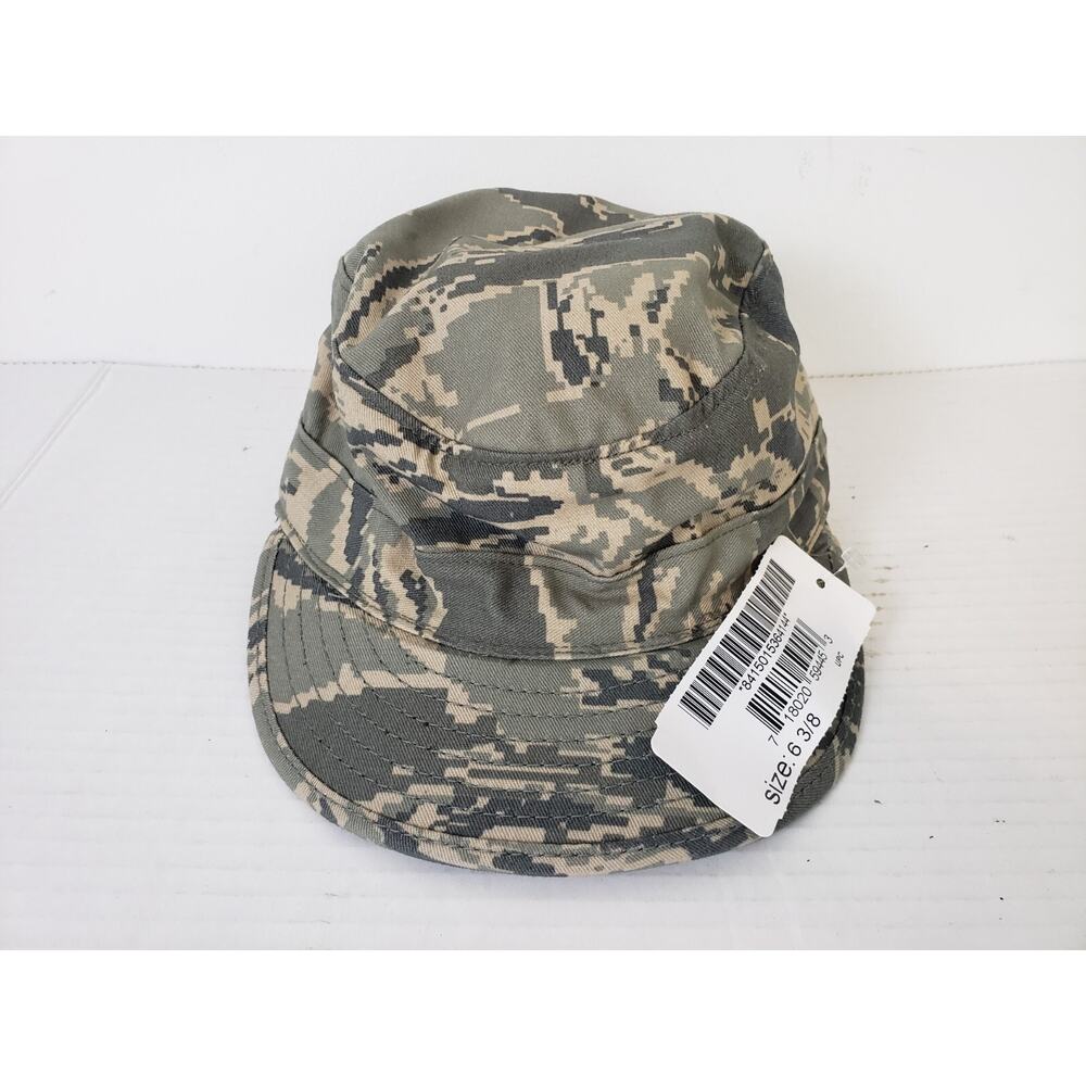 Air Force Issue Official Green Camouflage Military Cadet Cap Hat Size 6 3/8